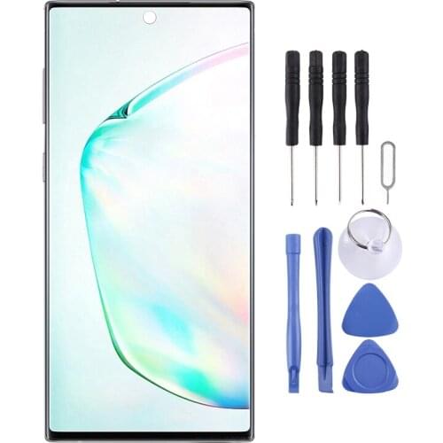 Original Dynamic AMOLED Material LCD Screen and Digitizer Full Assembly for Galaxy Note 10 + (Black)