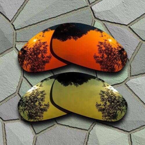 Red Orange&Yellow Golden Sunglasses Polarized Replacement Lenses for Oakley Juliet