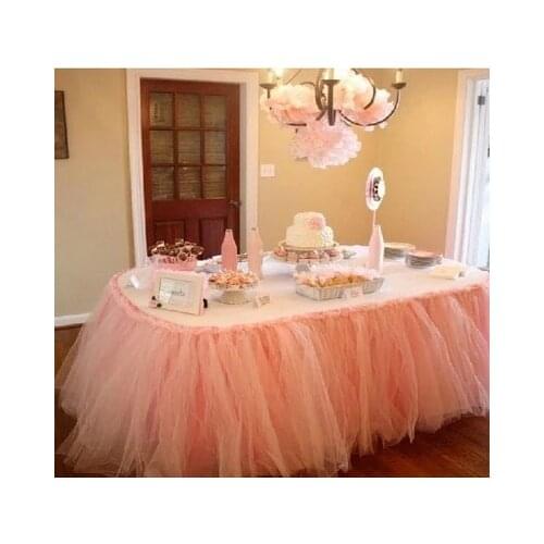 Bedside table decoration cover Romantic sweet tablecloth cotton lace yarn princess table skirt wedding decor customization