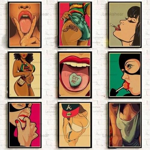 Lankshear Modern Canvas Painting Retro Fashion Anime Girl Movie Posters Wall Art Pictures Decor Hd Prints Living Room Home Decor