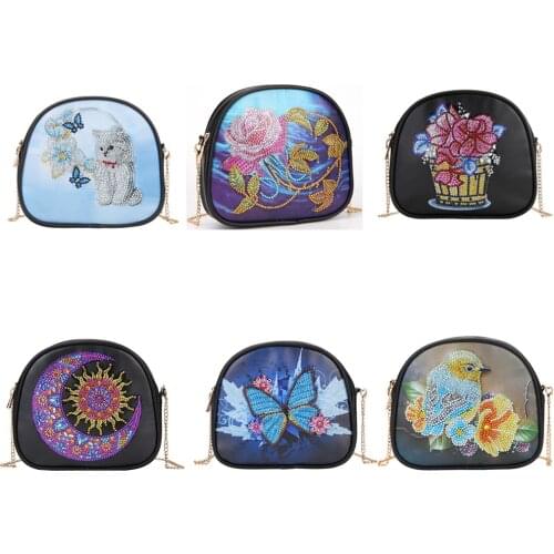 Diamond Painting Bag,DIY Diamond Art Purse Cross Stitch Tote Bag Clutch Wallet Special Shaped Drill Women Handbag Cross Body New