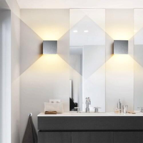 6WLED Brushed Gold And Silver Dimmable Wall Lamp Modern Minimalist Style Bedroom Living Room Corridor Study Room Decoration LP11