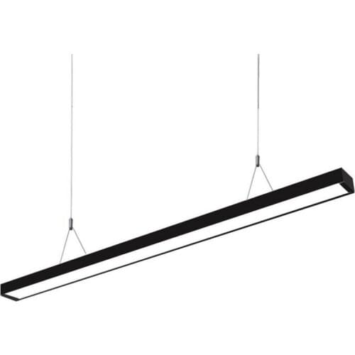 Led office lights square pass hanging light bar light engineering flat chandelier fixed bracket lamp office chandelier led light