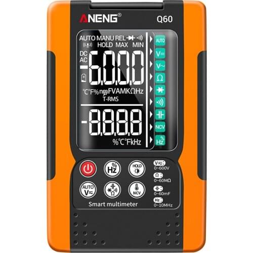 Intelligent Digital Multimeter Transistor Tester 6000 Count Multimeter Automatic Capacitance Meter High Temperature Resistance