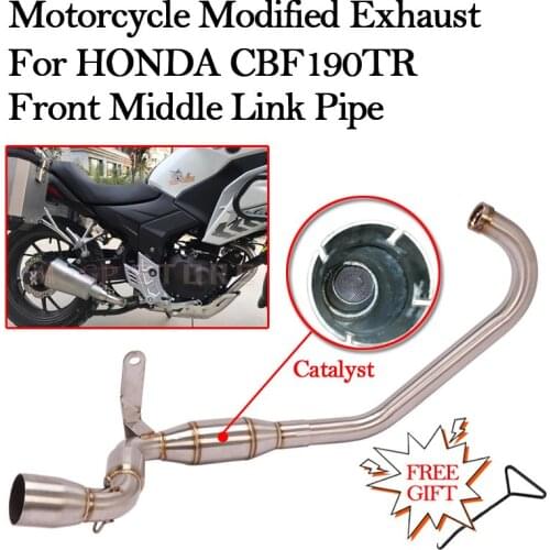 Slip On Motorcycle Full System Exhaust Modified Muffler Escape Front Middle Link Pipe For Honda CBF190TR CB190R 2019 2020 Years