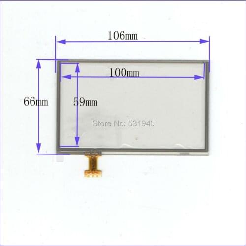 ZhiYuSun NEW 4.3 Inch Touch Screen 106*66 for Car navigation system EXPLAY PN-905 106mm*66mm 4lins