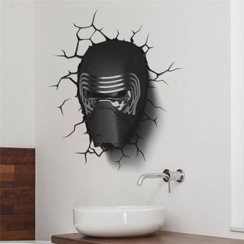 Star war Darth Vader portrait wall stickers kids room decor 1480. 3d diy home decals movie mural art cartoon print posters 3.5