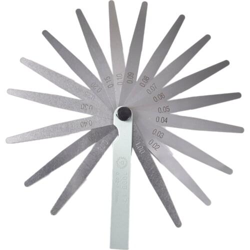 0.02 To 1mm 17/20 Blades Thickness Gap Metric Filler Feeler Gauge Measure Tool For Feeler Gauge Valve Use