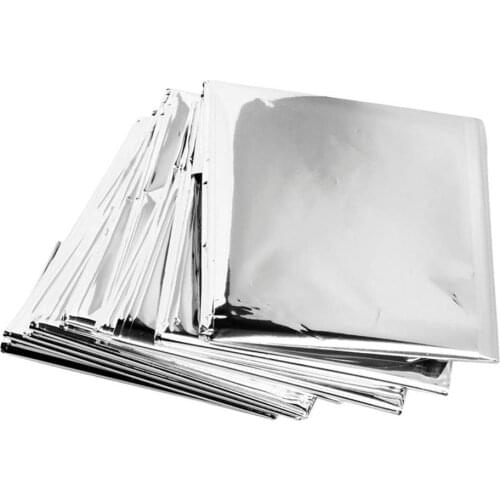 160x210 Hypothermia rescue first aid kit camp keep foil mylar lifesave warm heat bushcraft outdoor thermal dry emergent blanket