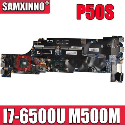Akemy Laptop Motherboard For Lenovo Thinkpad P50S 15.6'' 01AY340 Main Board SR2EZ I7-6500U Quadro M500M Video card