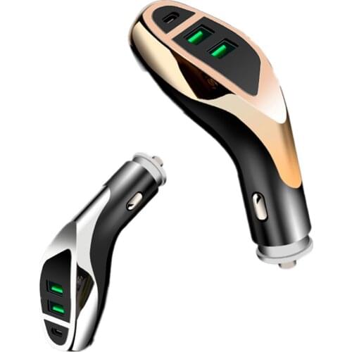 Car Charger Quick USB Charge Dual USB Charger 3.0 18W PD Type-C Mobile Phone Quick Charger