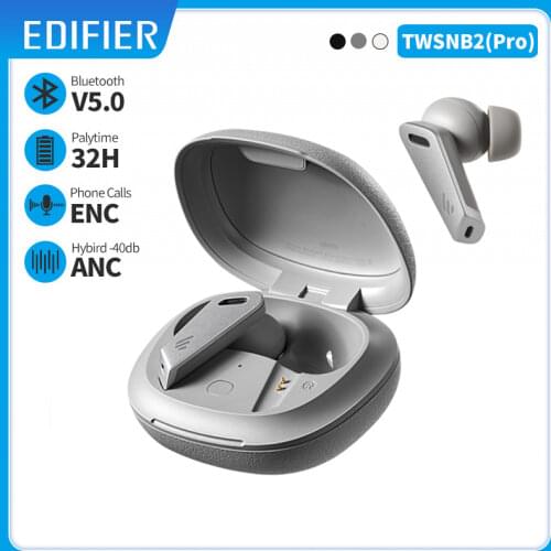 EDIFIER TWSNB2 TWS ANC Wireless noise canceling earphone tws gaming earbuds bluetooth 5.0 Edifier Connect APP 32h playback time