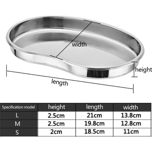 Stainless Steel Kidney Bowl Curved Trays Dental Tool Docters Use Trays