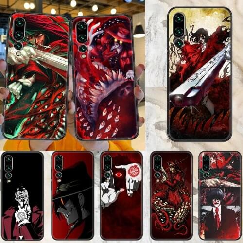 Anime Hellsing Alucard Phone case For Huawei Honor 6 7 8 9 10 10i 20 A C X Lite Pro Play black tpu hoesjes soft back painting