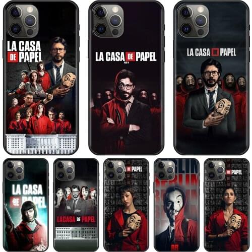 Spain TV Money Heist House Paper La Coque Phone Fundas For iPhone 12 11 Pro Max XR XS X 7 8 Plus SE Cover Case Capa Guscio Shell