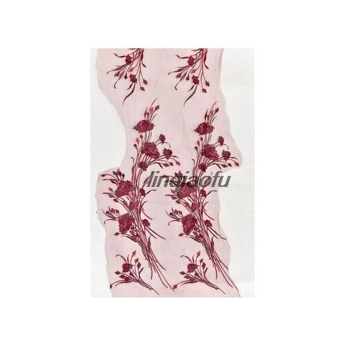 Color thorn national wind embroidered lace fabric wedding dress handmade diy accessories lace material