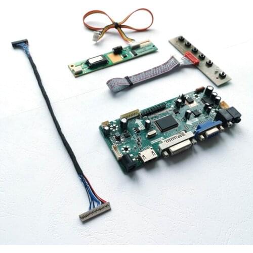 For QD12TL01 QD12TL02 VGA+DVI keyboard 1CCFL 1280*800 LCD panel LVDS 20Pins 12.1" M.NT68676 screen controller board DIY kit