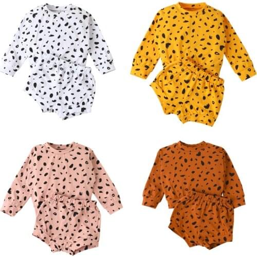 Newborn Toddler Baby Girl Boy Cotton Pullover Tops Shorts Autumn Outfits Clothes 0-24M