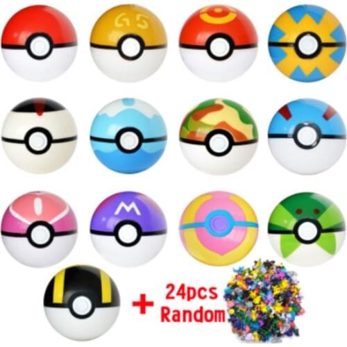 Childrens Toys 13 Pcs balls+24 Pcs Figures Japanese Movie&TV Action Figures Anime Toys Kids Birthdays Gifts dropshipping