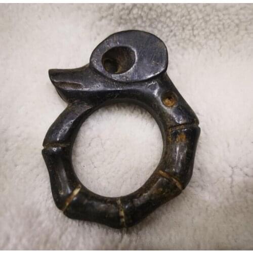 Red Mountain Culture Collection Iron Meteorite Carved Pig Dragon Totem Pendant Ornament Animal Statue Gift