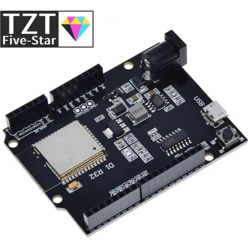 TZT For Wemos D1 ESP32 ESP-32 WiFi Bluetooth 4MB Flash UNO D1 R32 Board Module CH340 CH340G Development Board For Arduino