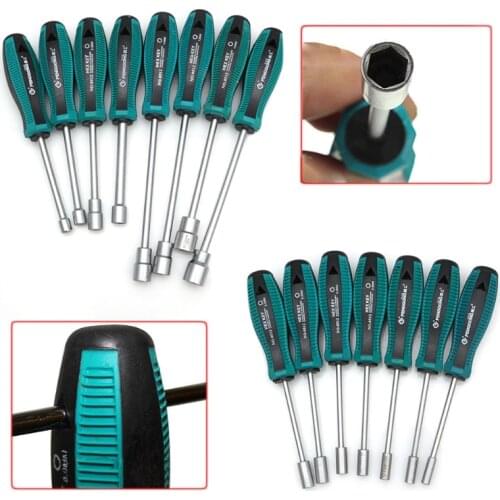 3mm-14mm Metal Socket Driver Wrench Screwdriver Hex Nut Key Nutdriver Hand Tool