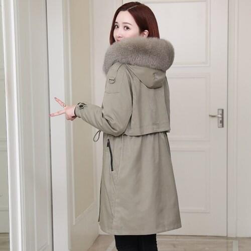 OLOEY Rabbit Fur Coats