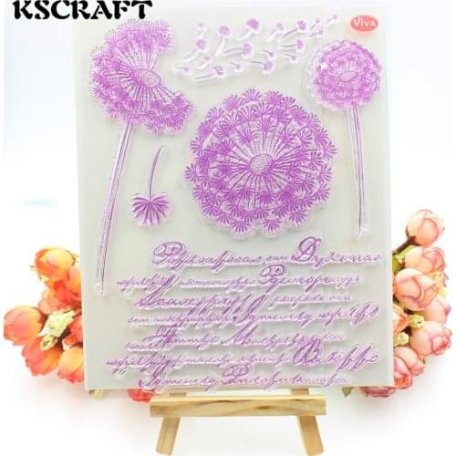 Dandelion Transparent Clear Silicone Stamps for DIY Scrapbooking/Card Making/Kids Crafts Fun Decoration Supplies 059