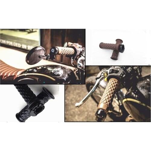 7/8'' Motorcycle Handlebar Hand Grips Bar End 1 Pair For Cafe Racer Triumph Bonneville T100 SE Scrambler Thruxton