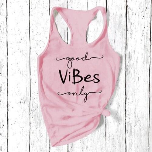 Letter Print Tank Tops Ladies Women Casual Solid Vest Female Sleeveless Gym Sport T-Shirt Shirts Plus Size