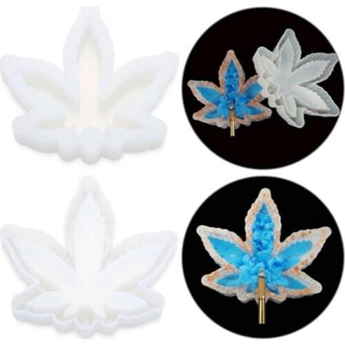 DIY Crystal Silicone Mold Maple Leaf Ashtray Container Handmade Silicone Mold For Resin Home Decoration Craft Art Mold