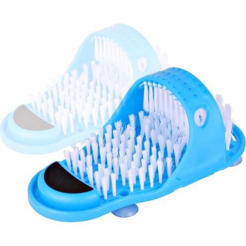 Silicone Non-slip Foot Brush Plastic Bath Shower Massager Slippers Pumice Stone Foot Scrubber Remove Dead Skin Foot Care Tool
