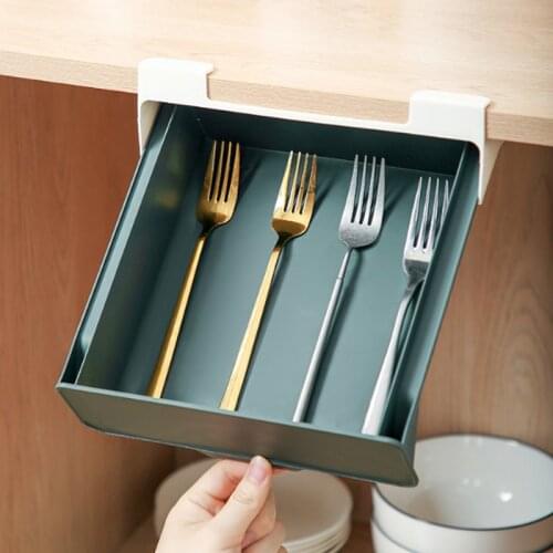 Kitchen Hook Rack Household Drawer Type Cabinet Partition Rack Under the Table Hanging Debris Sorting Storage Rack