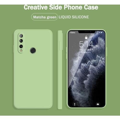 Straight Edge Style Soft Handfeeling Gel Silicone Shockproof Phone Case for Huawei Enjoy 10Plus Dustproof Back Cover