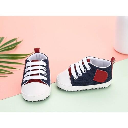Hot Baby Girl Shoes Luxury Newborn Baby Girls Boy Splicing Bandage Soft Sole Casual Shoes Single Shoes For Baby First Walkers