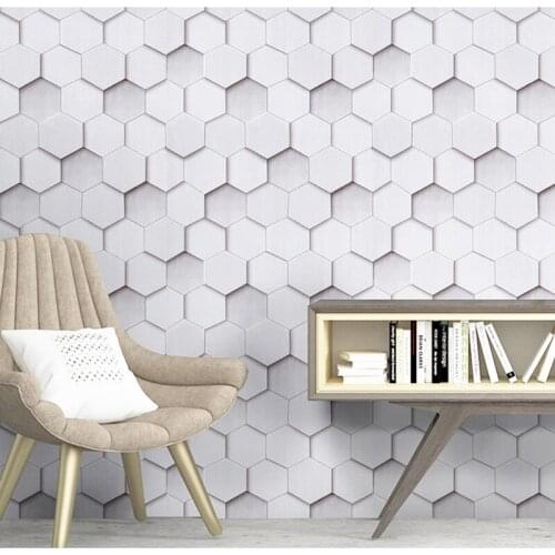 3D Geometric Pattern Waterproof PVC Wallpaper Grey Vinyl Self Adhesive Wall Stickers for Walls Bathroom Bedroom Home Decor