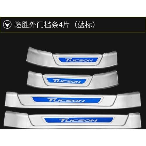 High-quality stainless steel Plate Door Sill Welcome Pedal Car Styling Accessories For Hyundai Tucson 2015 2016 2017 2018