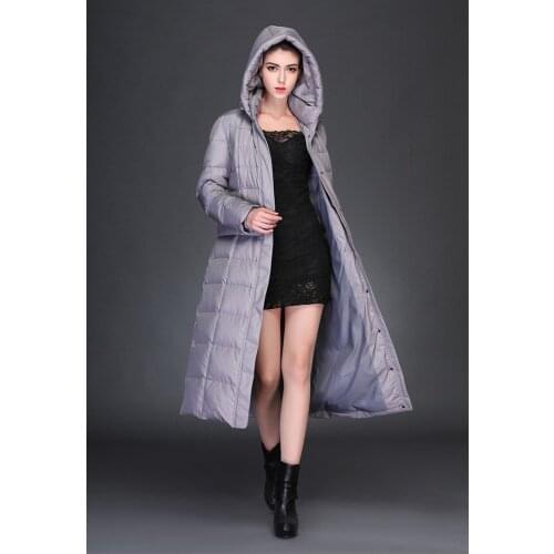 High Quality 2020 Womens White Duck Down Jacket Winter Coat Female Hooded Thick Jackets Women Long Parkas Mujer WXF219
