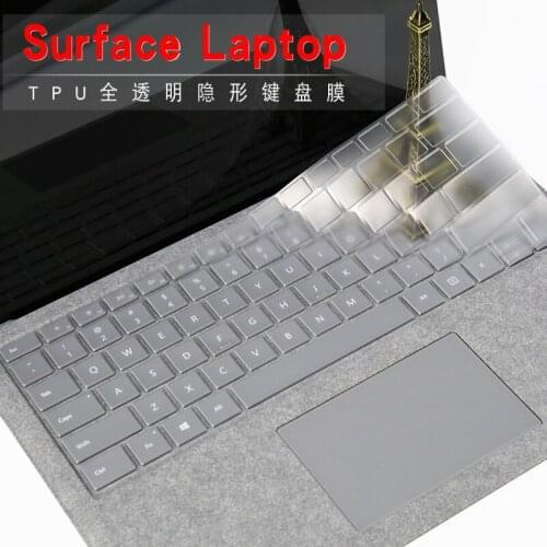 XSKN Keyboard Skin for 2017+ Microsoft Surface Laptop Transparent Clear Ultra Slim US Layout Waterproof TPU Keyboard Cover Film