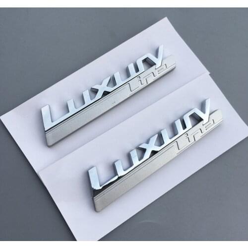 1pair xABS Plastic Luxury Line LuxuryLine Car Side Sticker Emblem Badge Embleme Emblema