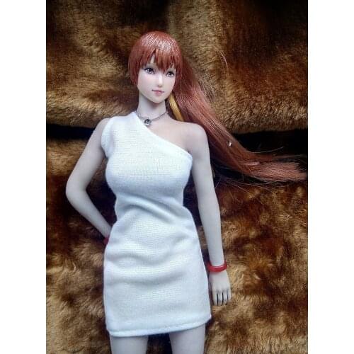 1 pc 1:6 Scale Figure Accessory White Dress For 12" Female Figure Body Doll Toy