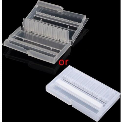 10 Holes Nail Drill Bit Case Plastic Empty Storage Box Milling Cutters Holder