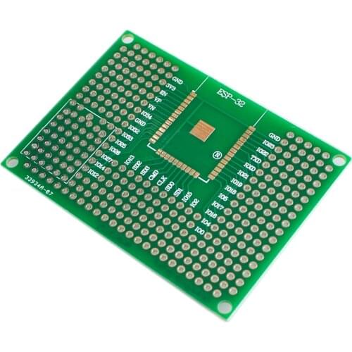 10PCS/LOT 5X7CM Double Side Prototype PCB Breadboard Universal Board For Arduino UNO R3 ESP8266 WIFI ESP-12F ESP-12E ESP32S 32