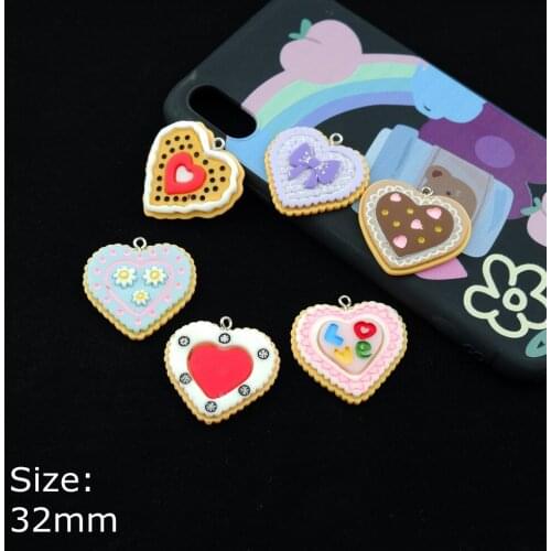 10pcs/Lot Heart Charms For Bracelets Necklace Earring Jewelry Making DIY Craft Pendants Handmade Dollhouse