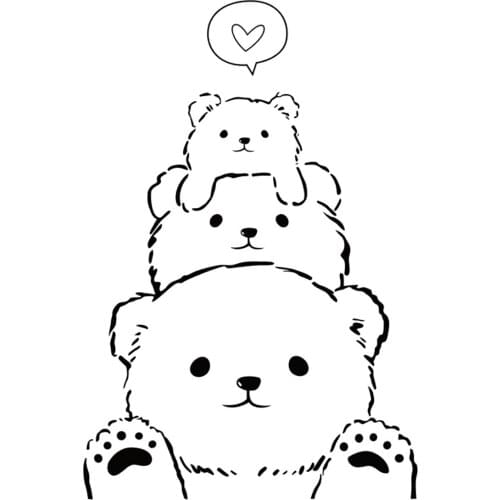 10x6 three little Bears New Transparent Clear Rubber Stamp Sheet Cling Scrapbooking Photo Album PaperCard DIY Craft