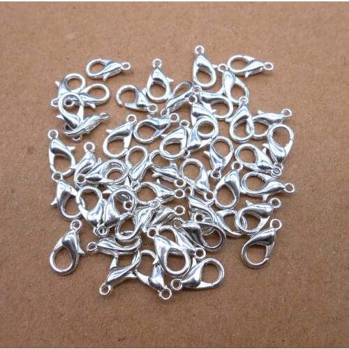 12*6mm 200pcs/lot Fashion Jewelry Findings,925 silver/gold lobster clasp Hooks for necklace&bracelet chain