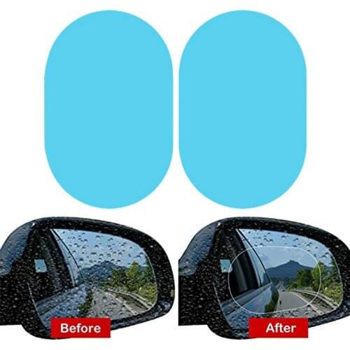 2PCS Car Rearview Mirror Protective Film Anti Fog Window Clear Rainproof Rear View Mirror Protective Film Auto Accessories