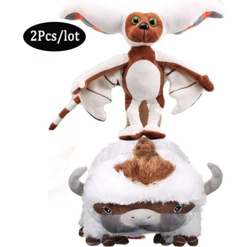 2Pcs/lot Anime Avatar The Last Airbender Appa Plush Toys TV Series Cartoon Momo Plush Toy Stuffed Dolls for Kids Birthday Gifts