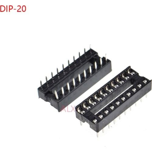 20PCS DIP20 IC SOCKET DIP CHIP TEST HOLDER Adaptor 20 PIN dip-20 DIP 20PIN 20p 2.54MM PITCH CONNECTOR