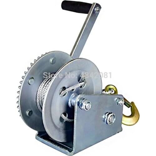 2000lbs-3000LBSx8/15/30m Boat truck auto self-locking hand manual Galvanized steel winch hand tool lifting sling